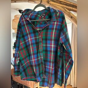 Lands End Blue Flannel